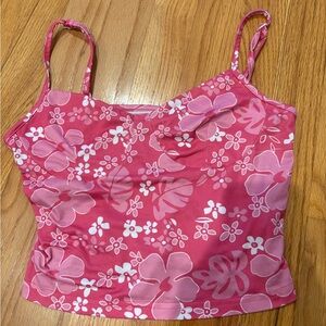 Pink Floral Camisole Top